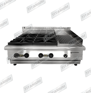 COMBINATION OPEN TOP WITH GRILLER COUNTER TOP